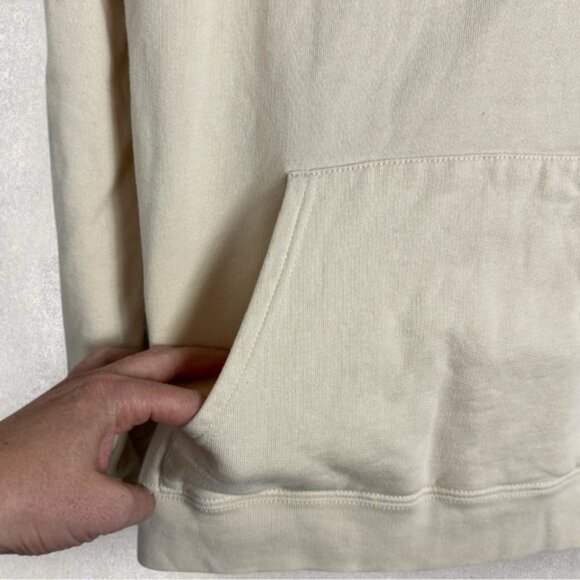 Sezane Lexi Sweatshirt Cream Hoodie Organic Cotton Size Medium French Minimalist - Picture 11 of 16